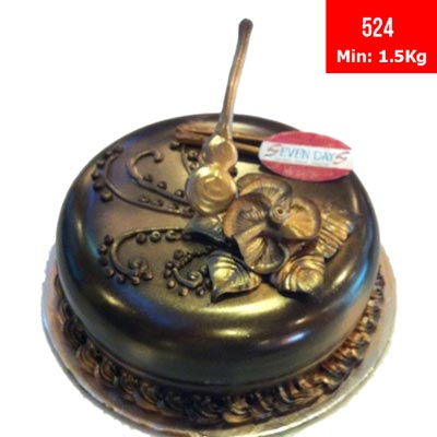 "Round shape Special Cake - code524 (1.5kgs) - Click here to View more details about this Product